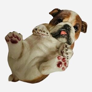 Dog Mate Cute Puppy Figurine Playing Dog Statue Bulldog Sculpture Dog Figurine